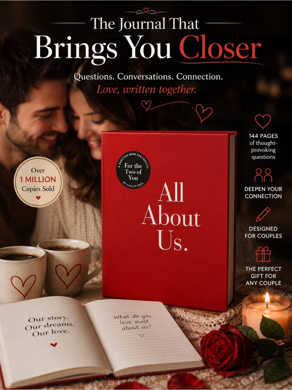 All About Us: A Journal of Love by Phillip Keel | Hardcover | Relationships